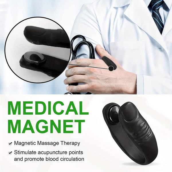 Mini Magnetic Finger Joint Acupressure Clip Portable Meridian Massager Pain Relief Blood Circulation Enhancer Tiger Point