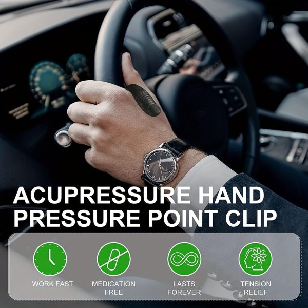 Mini Magnetic Finger Joint Acupressure Clip Portable Meridian Massager Pain Relief Blood Circulation Enhancer Tiger Point